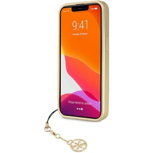 Guess GUHCP13MGF4GBR Apple iPhone 13 brown hardcase 4G Charms Collection
