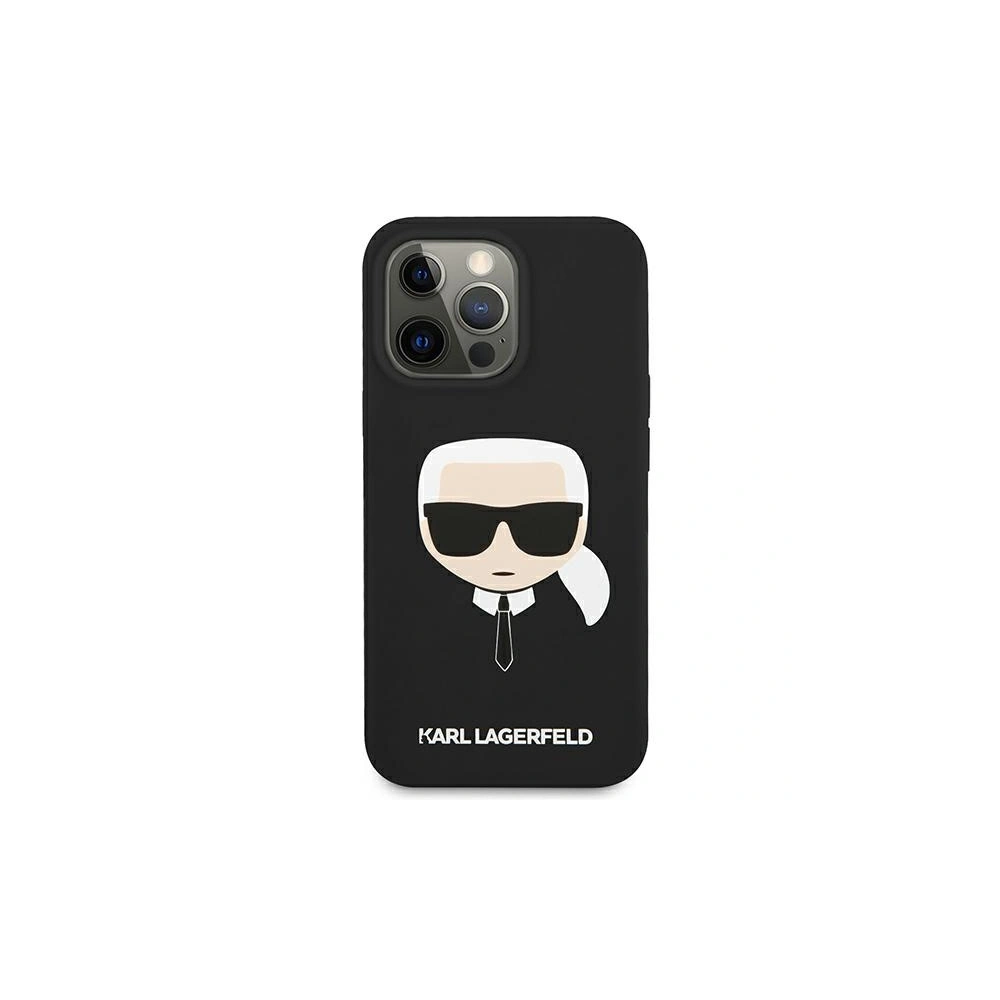 Hurtownia GSM - Etui Karl Lagerfeld KLHCP13LSLKHBK Apple iPhone 13 Pro czarny/black hardcase Silicone Karl`s Head - KLD607BLK - {ean13} - Hurt