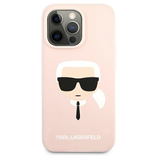 Etui Karl Lagerfeld KLHCP13LSLKHLP Apple iPhone 13 Pro jasnoróżowy/light pink hardcase Silicone Karl`s Head