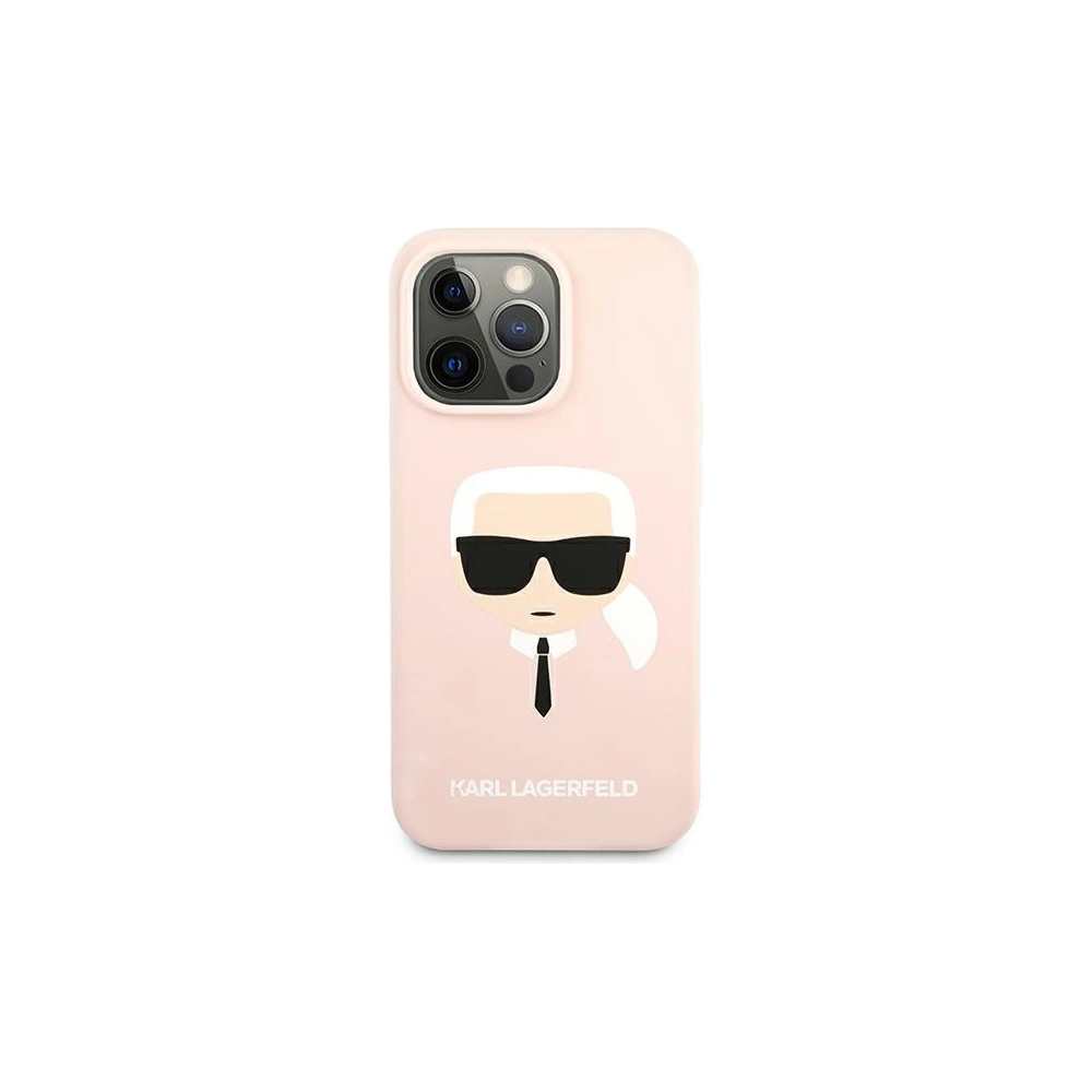Hurtownia GSM - Etui Karl Lagerfeld KLHCP13LSLKHLP Apple iPhone 13 Pro jasnoróżowy/light pink hardcase Silicone Karl`s Head - KLD608PNK - {ean13} - Hurt