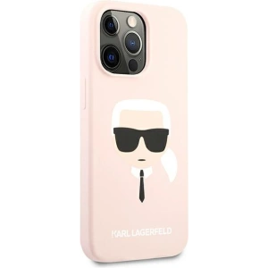 Etui Karl Lagerfeld KLHCP13LSLKHLP Apple iPhone 13 Pro jasnoróżowy/light pink hardcase Silicone Karl`s Head
