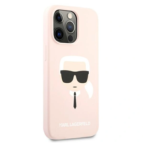 Etui Karl Lagerfeld KLHCP13LSLKHLP Apple iPhone 13 Pro jasnoróżowy/light pink hardcase Silicone Karl`s Head
