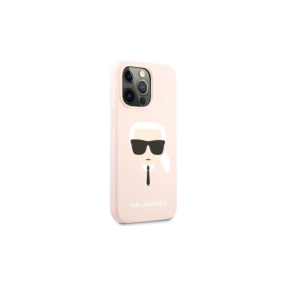 Hurtownia GSM - Etui Karl Lagerfeld KLHCP13LSLKHLP Apple iPhone 13 Pro jasnoróżowy/light pink hardcase Silicone Karl`s Head - KLD608PNK - {ean13} - Hurt