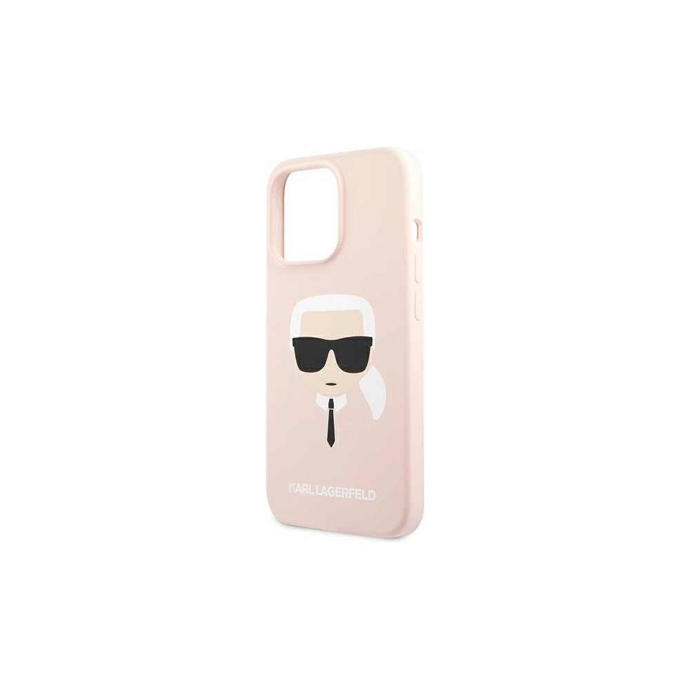 Hurtownia GSM - Etui Karl Lagerfeld KLHCP13LSLKHLP Apple iPhone 13 Pro jasnoróżowy/light pink hardcase Silicone Karl`s Head - KLD608PNK - {ean13} - Hurt