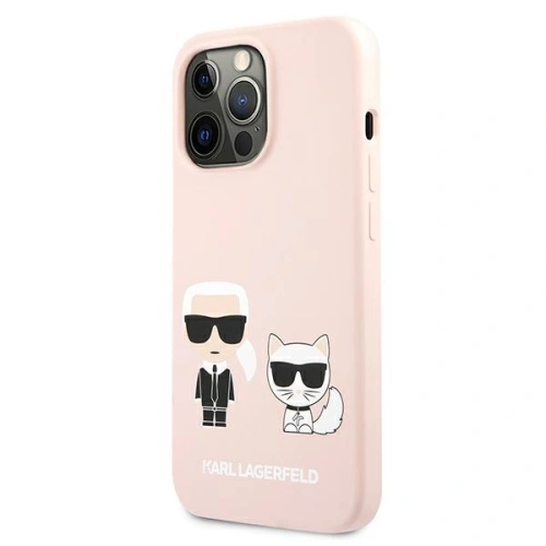 Etui Karl Lagerfeld KLHCP13LSSKCI Apple iPhone 13 Pro hardcase jasno różowy/light pink Silicone Karl & Choupette