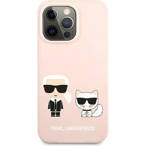 Etui Karl Lagerfeld KLHCP13LSSKCI Apple iPhone 13 Pro hardcase jasno różowy/light pink Silicone Karl & Choupette