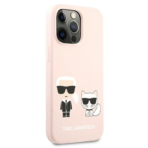 Etui Karl Lagerfeld KLHCP13LSSKCI Apple iPhone 13 Pro hardcase jasno różowy/light pink Silicone Karl & Choupette