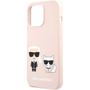Etui Karl Lagerfeld KLHCP13LSSKCI Apple iPhone 13 Pro hardcase jasno różowy/light pink Silicone Karl & Choupette