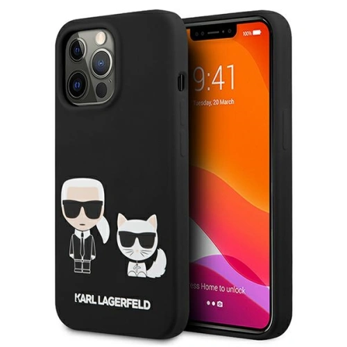 Etui Karl Lagerfeld KLHCP13LSSKCK Apple iPhone 13 Pro hardcase czarny/black Silicone Karl & Choupette
