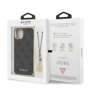 Etui Guess GUHCP13MGF4GGR Apple iPhone 13 szary/grey hardcase 4G Charms Collection