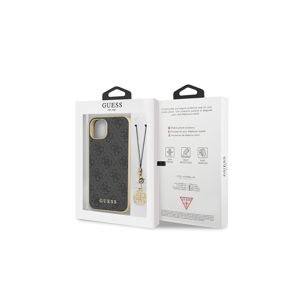 Hurtownia GSM - Etui Guess GUHCP13MGF4GGR Apple iPhone 13 szary/grey hardcase 4G Charms Collection - GUE1275GRY - {ean13} - Hurt