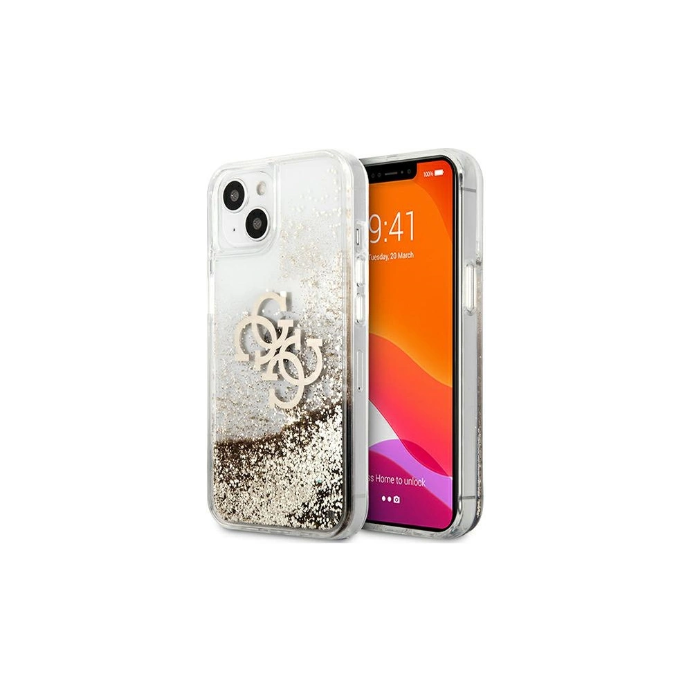 Hurtownia GSM - Etui Guess GUHCP13MLG4GGO Apple iPhone 13 złoty/gold hardcase 4G Big Liquid Glitter - GUE1277GLD - {ean13} - Hurt