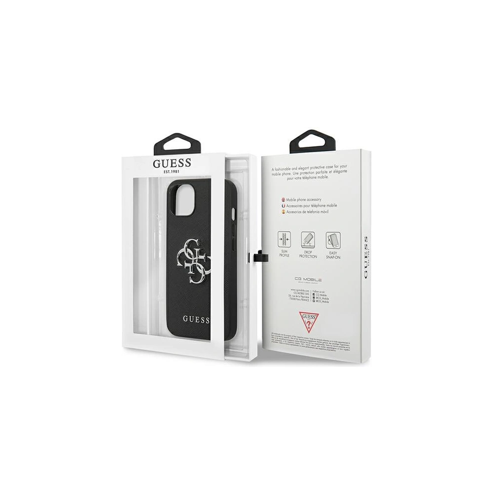Hurtownia GSM - Etui Guess GUHCP13MSA4GSBK Apple iPhone 13 czarny/black hardcase Saffiano 4G Metal Logo - GUE1278BLK - {ean13} - Hurt