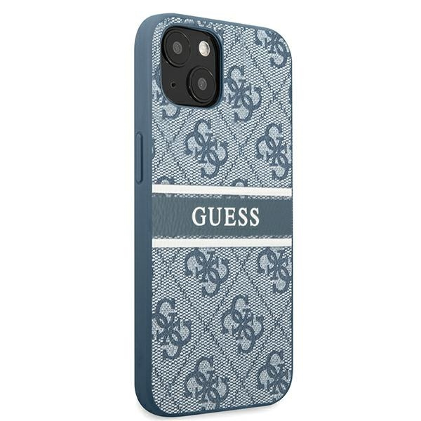 Kryt Guess GUHCP13S4GDBL Apple iPhone 13 mini blue hardcase 4G Stripe