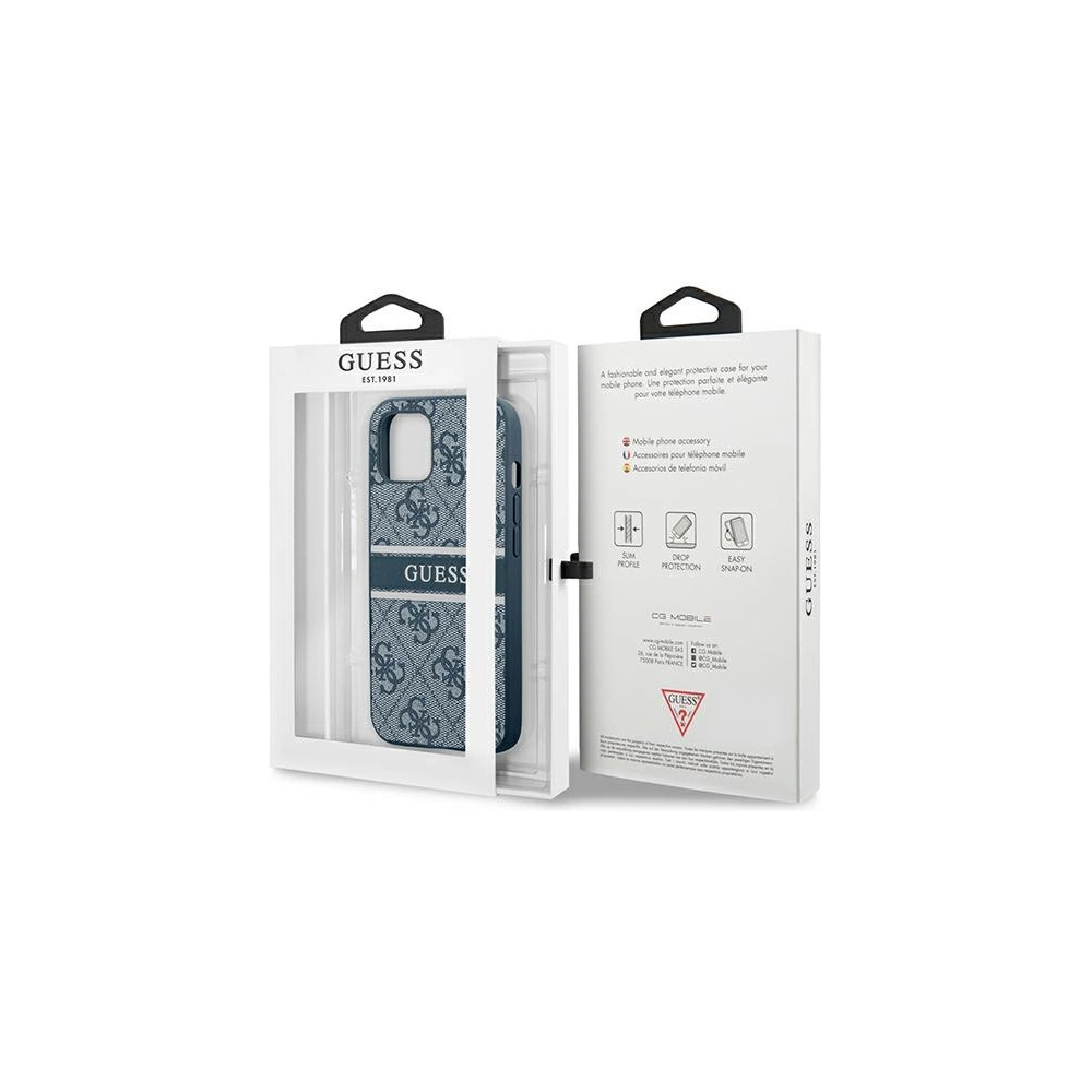 Hurtownia GSM - Case Guess GUHCP13S4GDBL Apple iPhone 13 mini blau/blau hardcase 4G Stripe - GUE1279BLU - {ean13} - Hurt
