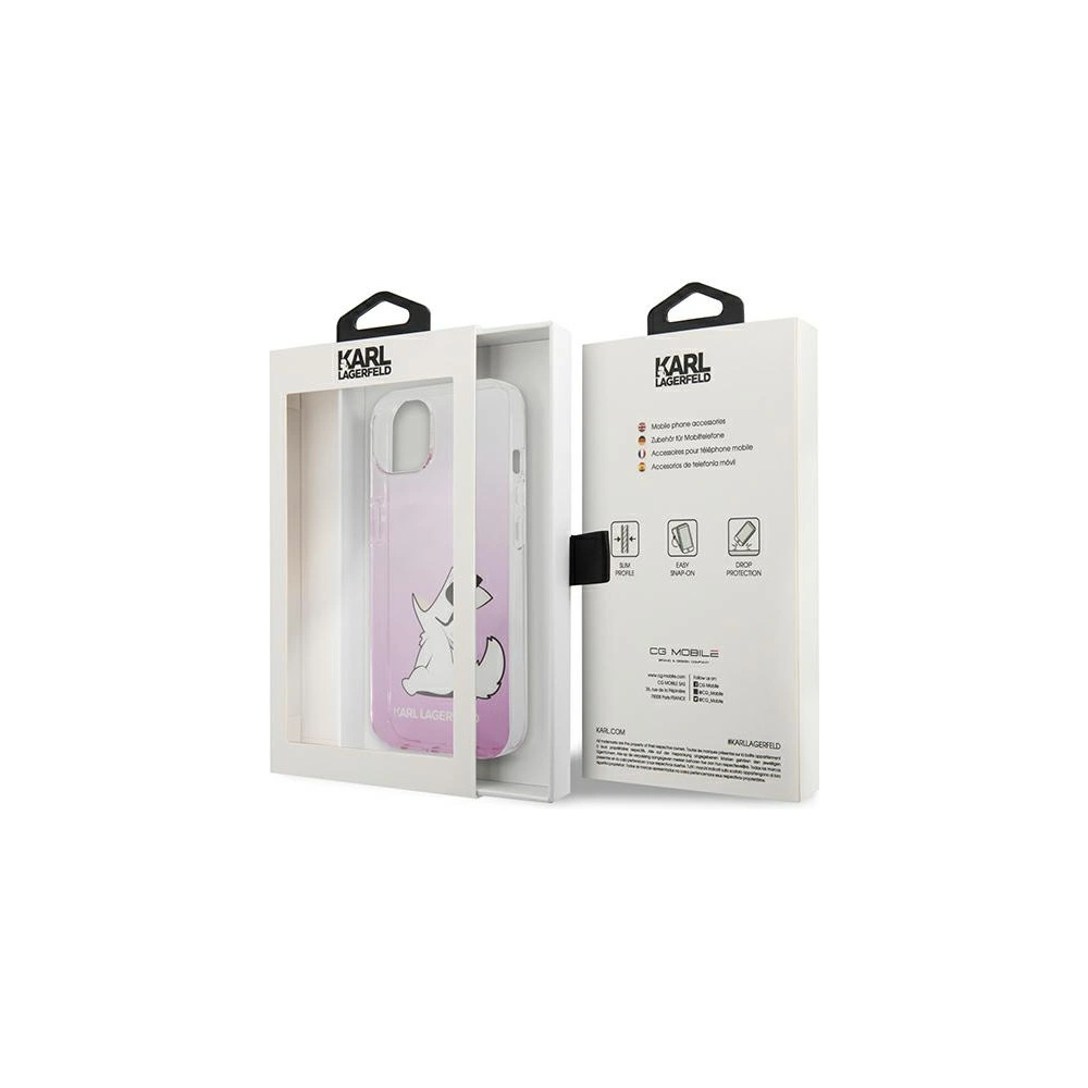 Hurtownia GSM - Etui Karl Lagerfeld KLHCP13MCFNRCPI Apple iPhone 13 hardcase różowy/pink Choupette Fun - KLD612PNK - {ean13} - Hurt