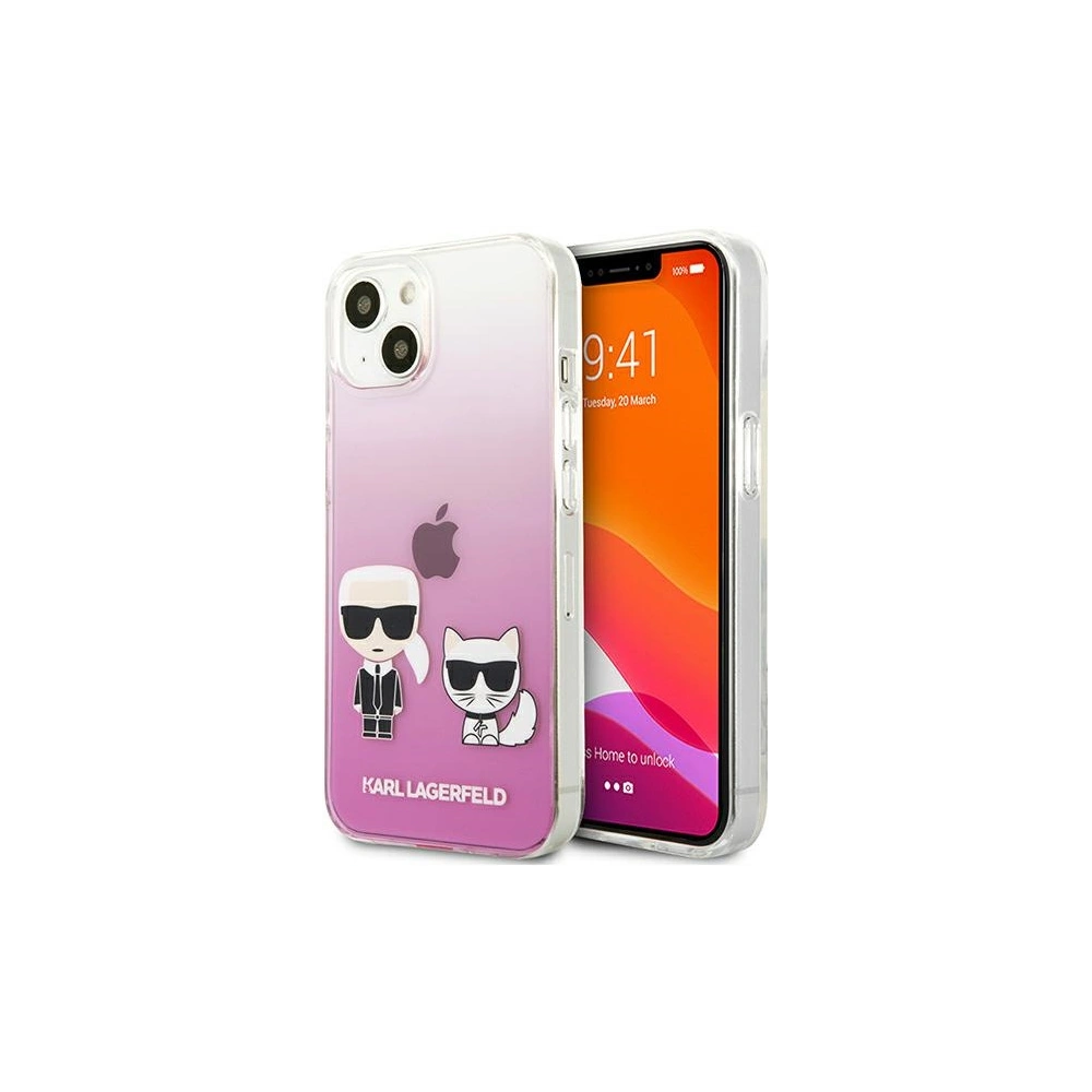 Wholesale Karl Lagerfeld KLHCP13MCKTRP Apple iPhone 13 hardcase pink Karl & Choupette - KLD614PNK - {ean13} - Hurt