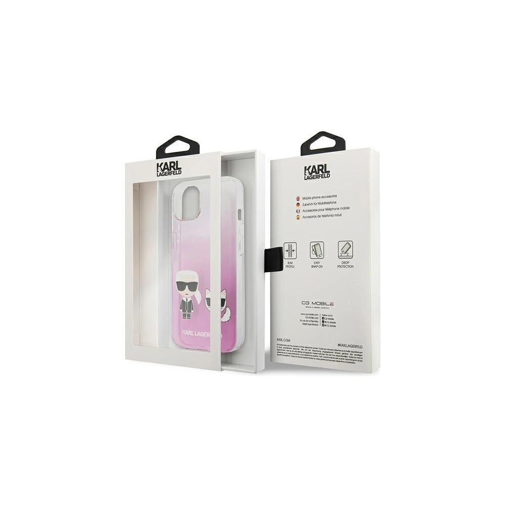 Hurtownia GSM - Etui Karl Lagerfeld KLHCP13MCKTRP Apple iPhone 13 hardcase różowy/pink Karl & Choupette - KLD614PNK - {ean13} - Hurt