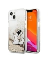 Karl Lagerfeld KLHCP13MGCFD Apple iPhone 13 gold hardcase Liquid Glitter Choupette Fun