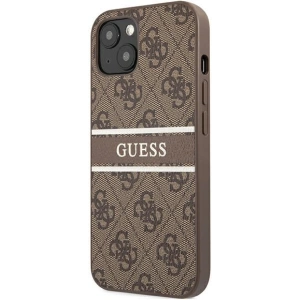Etui Guess GUHCP13S4GDBR Apple iPhone 13 mini hnědý/brown hardcase 4G Stripe