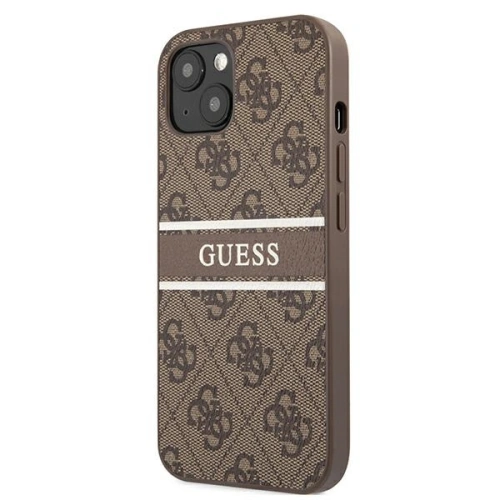 Etui Guess GUHCP13S4GDBR Apple iPhone 13 mini brązowy/brown hardcase 4G Stripe