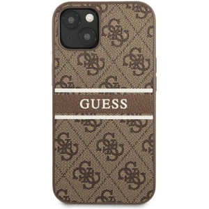 Etui Guess GUHCP13S4GDBR Apple iPhone 13 mini brązowy/brown hardcase 4G Stripe