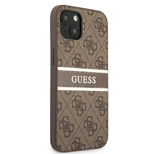 Etui Guess GUHCP13S4GDBR Apple iPhone 13 mini brązowy/brown hardcase 4G Stripe