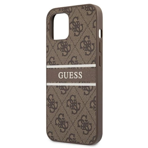 Etui Guess GUHCP13S4GDBR Apple iPhone 13 mini brązowy/brown hardcase 4G Stripe