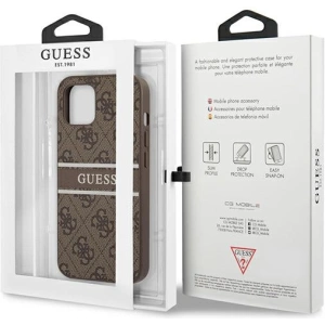 Etui Guess GUHCP13S4GDBR Apple iPhone 13 mini brązowy/brown hardcase 4G Stripe
