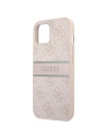 Wholesale Guess GUHCP13S4GDPI Apple iPhone 13 mini pink hardcase 4G Stripe - GUE1281PNK - {ean13} - Hurt