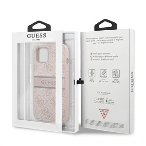 Etui Guess GUHCP13S4GDPI Apple iPhone 13 mini różowy/pink hardcase 4G Stripe