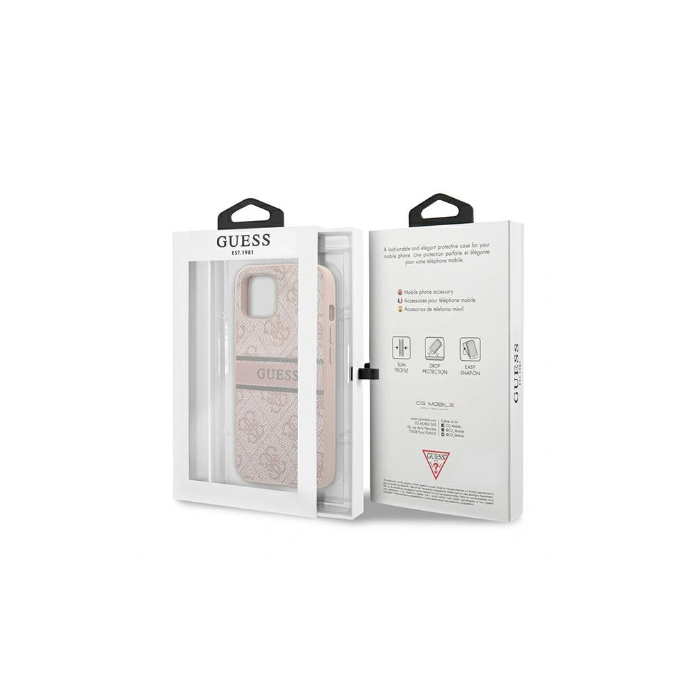 Hurtownia GSM - Etui Guess GUHCP13S4GDPI Apple iPhone 13 mini růžový/pink hardcase 4G Stripe - GUE1281PNK - {ean13} - Hurt