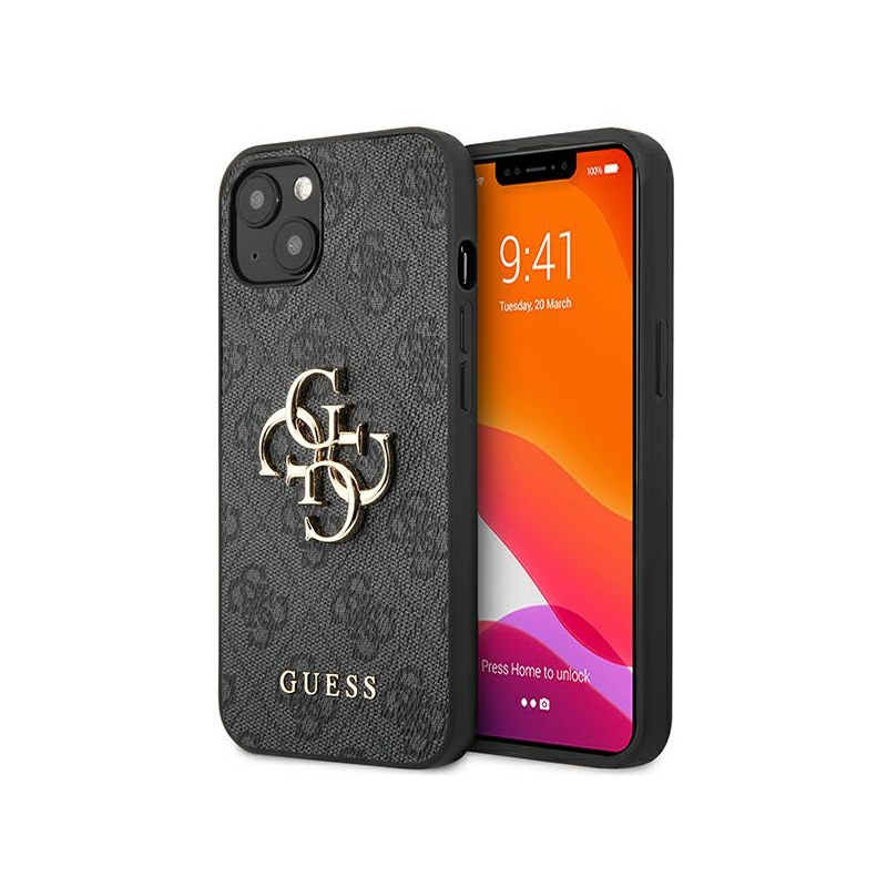 Guess Distributor - 3666339024796 - GUE1282GRY - Guess GUHCP13S4GMGGR Apple iPhone 13 mini grey hardcase 4G Big Metal Logo - B2B homescreen