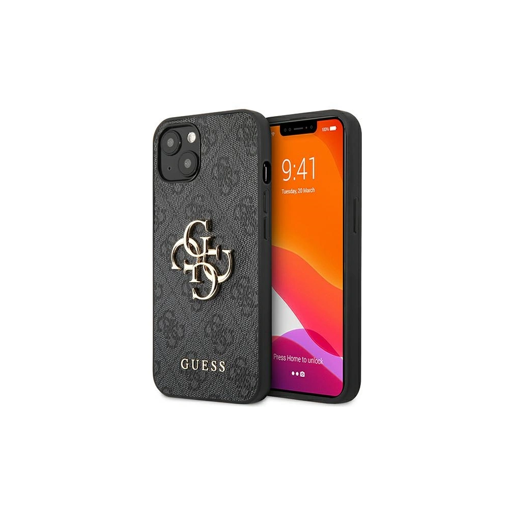 Wholesale Guess GUHCP13S4GMGGR Apple iPhone 13 mini grey hardcase 4G Big Metal Logo - GUE1282GRY - {ean13} - Hurt