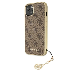Etui Guess GUHCP13SGF4GBR Apple iPhone 13 mini brązowy/brown hardcase 4G Charms Collection