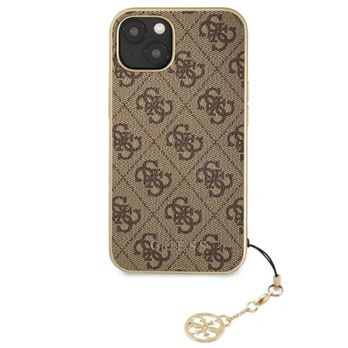 Etui Guess GUHCP13SGF4GBR Apple iPhone 13 mini brązowy/brown hardcase 4G Charms Collection
