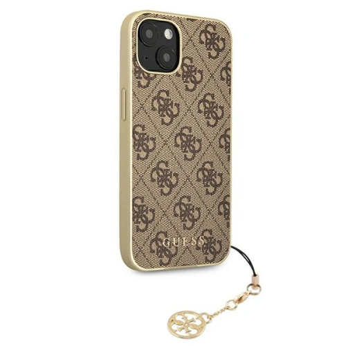 Etui Guess GUHCP13SGF4GBR Apple iPhone 13 mini brązowy/brown hardcase 4G Charms Collection