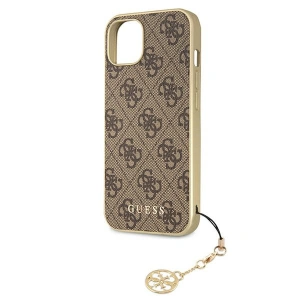 Etui Guess GUHCP13SGF4GBR Apple iPhone 13 mini brązowy/brown hardcase 4G Charms Collection