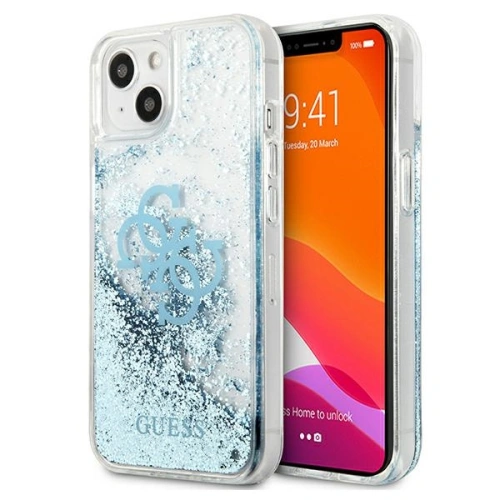 Etui Guess GUHCP13SLG4GBL Apple iPhone 13 mini niebieski/blue hardcase 4G Big Liquid Glitter
