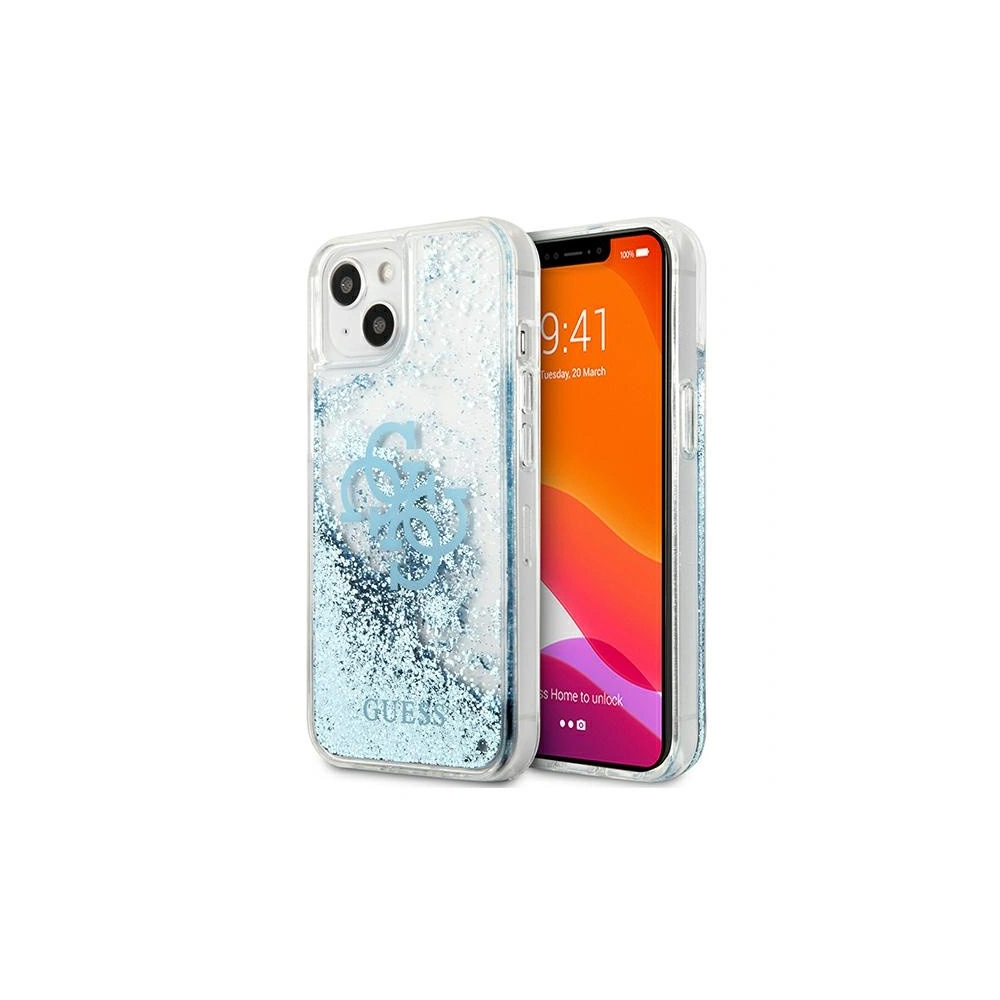 Hurtownia GSM - Etui Guess GUHCP13SLG4GBL Apple iPhone 13 mini modrý/blue hardcase 4G Big Liquid Glitter - GUE1284BLU - {ean13} - Hurt
