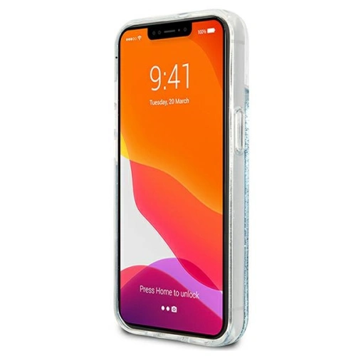 Etui Guess GUHCP13SLG4GBL Apple iPhone 13 mini niebieski/blue hardcase 4G Big Liquid Glitter