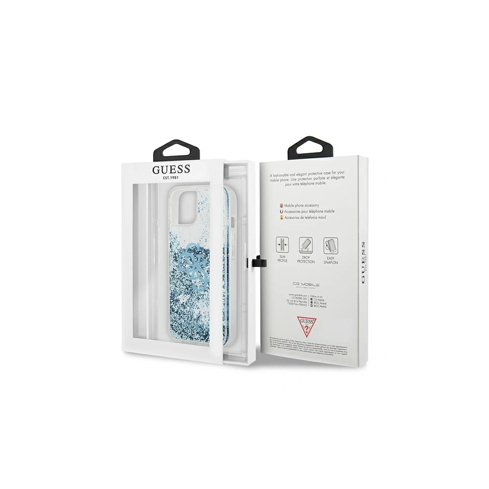 Hurtownia GSM - Etui Guess GUHCP13SLG4GBL Apple iPhone 13 mini modrý/blue hardcase 4G Big Liquid Glitter - GUE1284BLU - {ean13} - Hurt