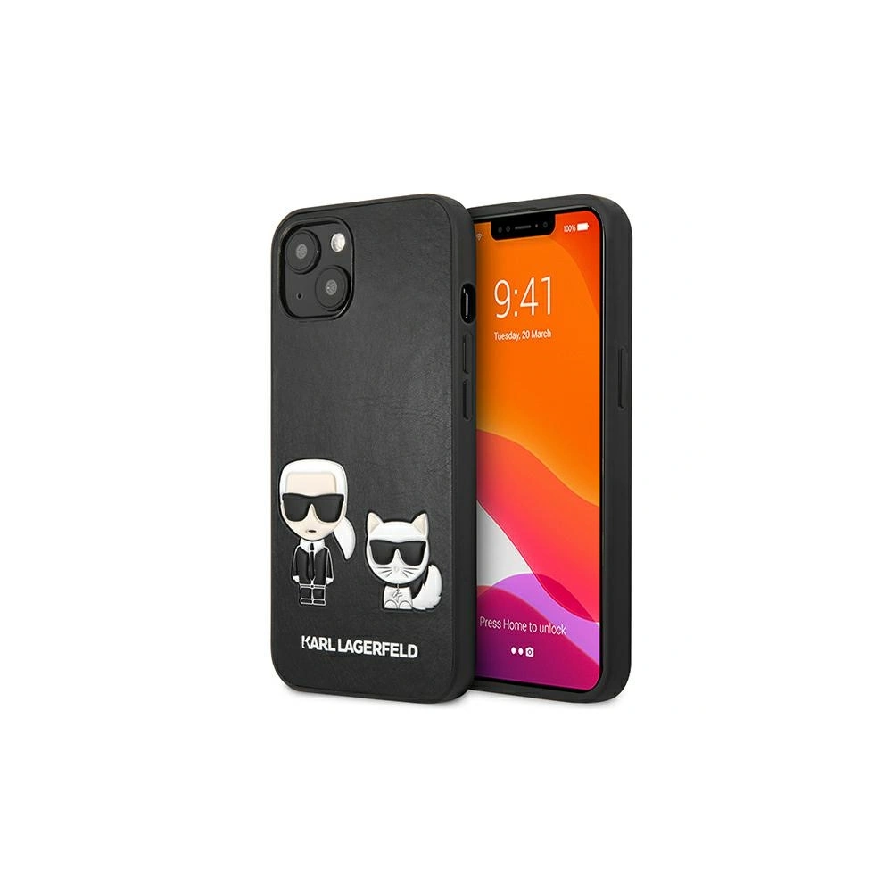 Etui Karl Lagerfeld KLHCP13MPCUSKCBK Apple iPhone 13 černý/black hardcase Ikonik Karl & Choupette
