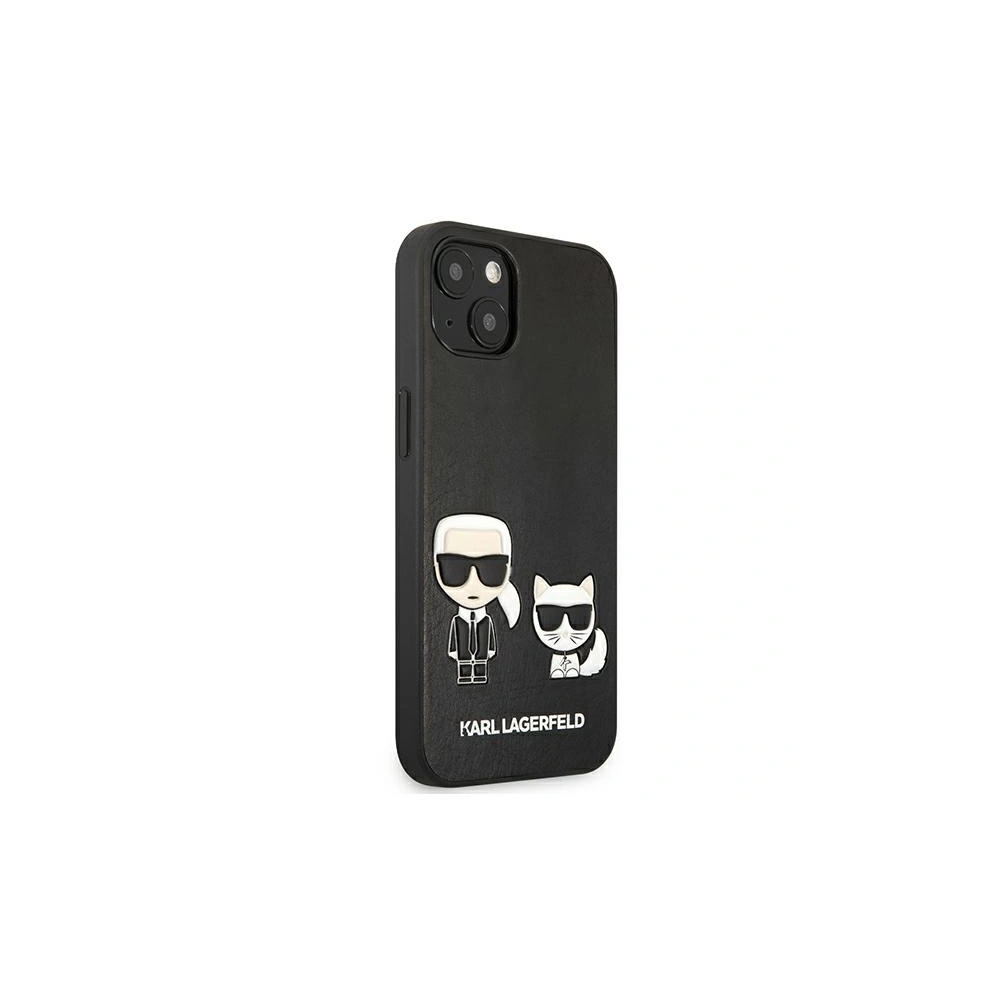 Karl Lagerfeld KLHCP13MPCUSKCBK Apple iPhone 13 black hardcase Ikonik Karl & Choupette