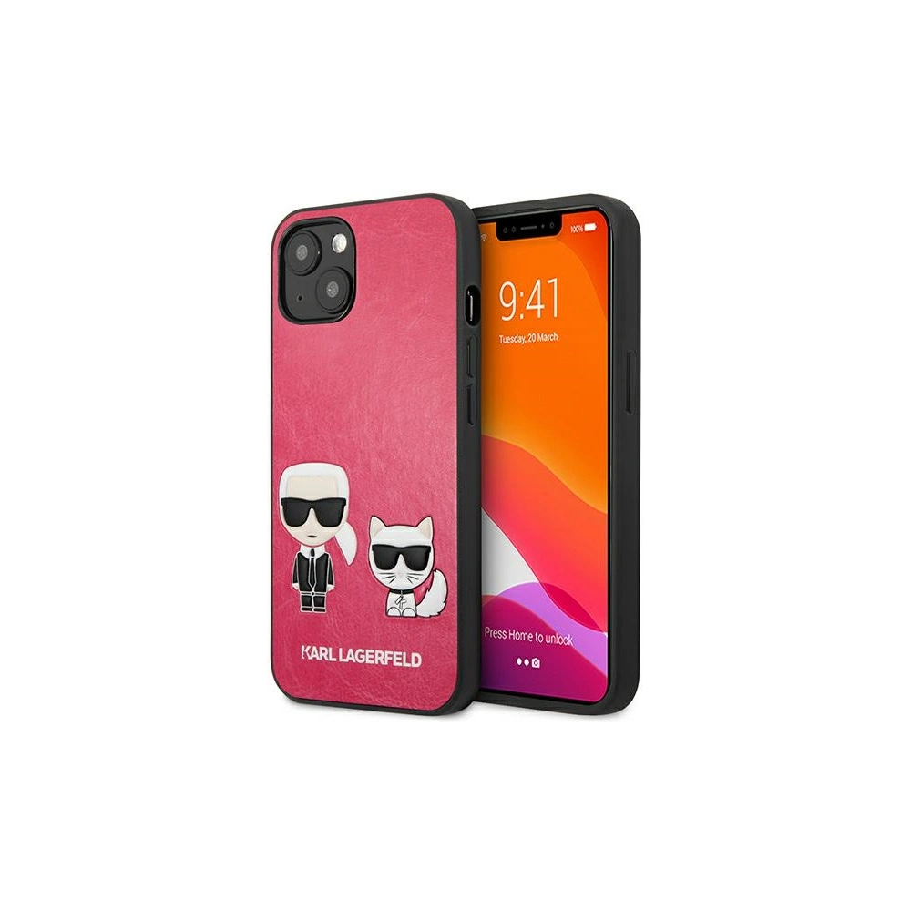Etui Karl Lagerfeld KLHCP13MPCUSKCP Apple iPhone 13 fuchsie/fuchsia hardcase Ikonik Karl & Choupette