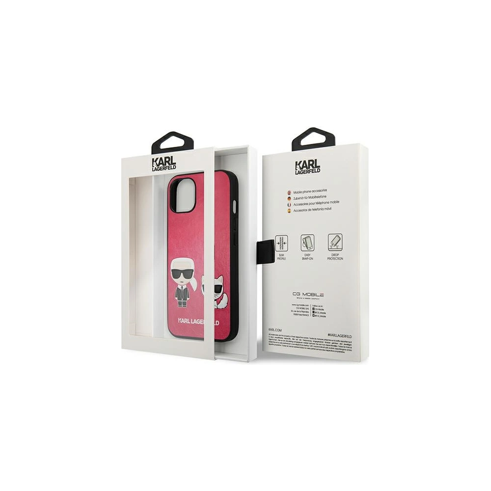 Etui Karl Lagerfeld KLHCP13MPCUSKCP Apple iPhone 13 fuchsie/fuchsia hardcase Ikonik Karl & Choupette