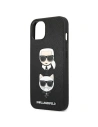 Karl Lagerfeld KLHCP13MSAKICKCBK Apple iPhone 13 black book Saffiano Karl & Choupette