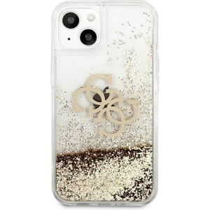 Etui Guess GUHCP13SLG4GGO Apple iPhone 13 mini złoty/gold hardcase 4G Big Liquid Glitter