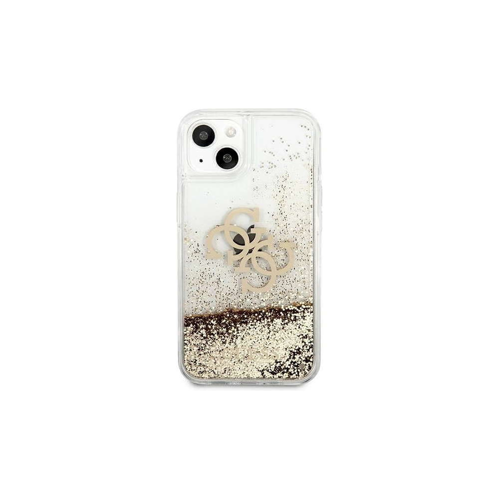 Hurtownia GSM - Etui Guess GUHCP13SLG4GGO Apple iPhone 13 mini zlatý/gold hardcase 4G Big Liquid Glitter - GUE1285GLD - {ean13} - Hurt