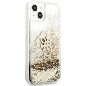 Etui Guess GUHCP13SLG4GGO Apple iPhone 13 mini złoty/gold hardcase 4G Big Liquid Glitter